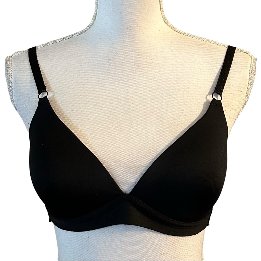 STRM Line Intimates Wire Free‎ Bra Women’s Sz 36B Solid Black